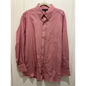 Tommy Hilfiger Button Down XL Men’s Long Sleeved Red White Stripes
